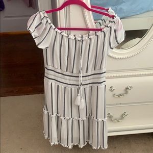 AE off the shoulder smoked dress